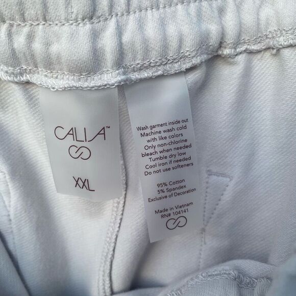 New Calia by Carrie Underwood Trapunto Joggers Pants Gray Cotton Women’s XXL NWT - Picture 3 of 11